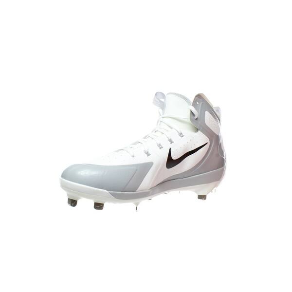 Shop Nike Mens Alpha Huarache Elite White Baseball Cleats Size 12