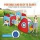 preview thumbnail 6 of 8, 5-in-1 Kids Play Tent Tunnel Set with Ball Pit and Tents Indoor Outdoor Playhouse for Toddlers - 30.7 x 30.7 x 33.9''