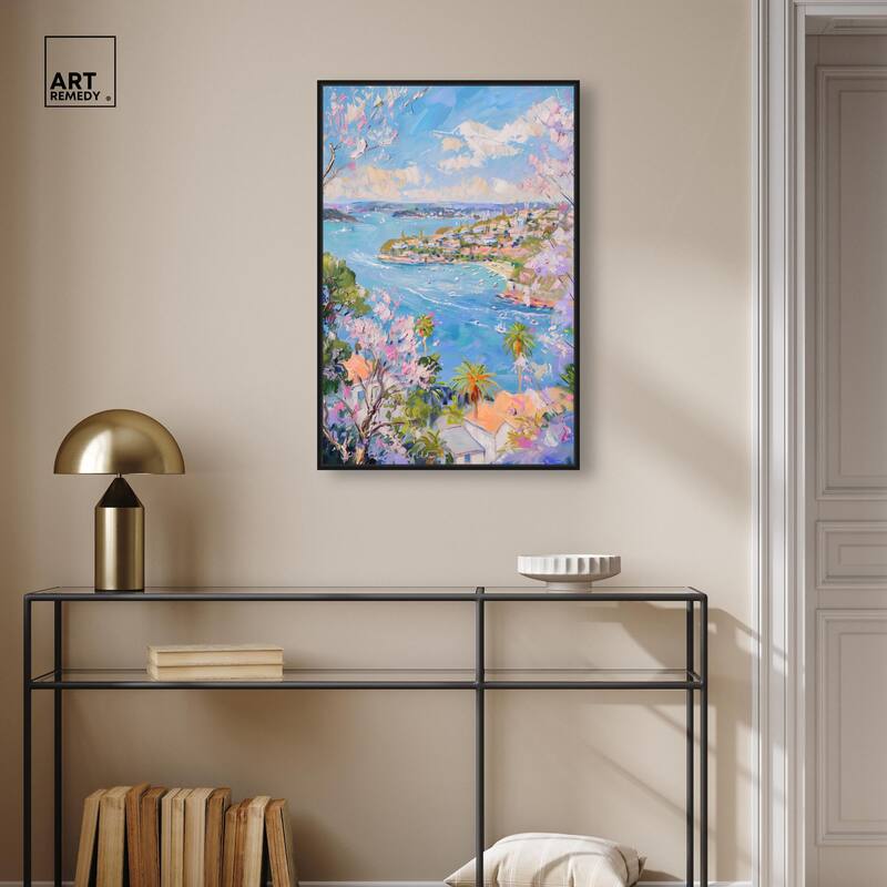 Hillside Harbor View I Canvas by Art Remedy
