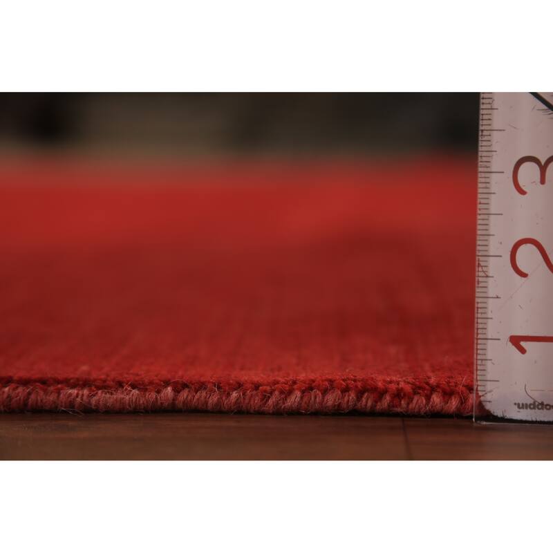 Red Gabbeh Oriental Area Rug Handmade Wool Carpet - 8'2" x 9'8"