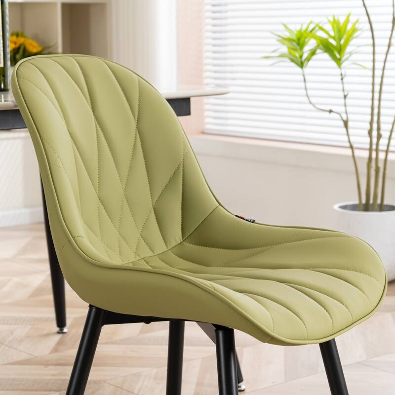 Modern Dining Chairs Set of 2 with Curved Backrest