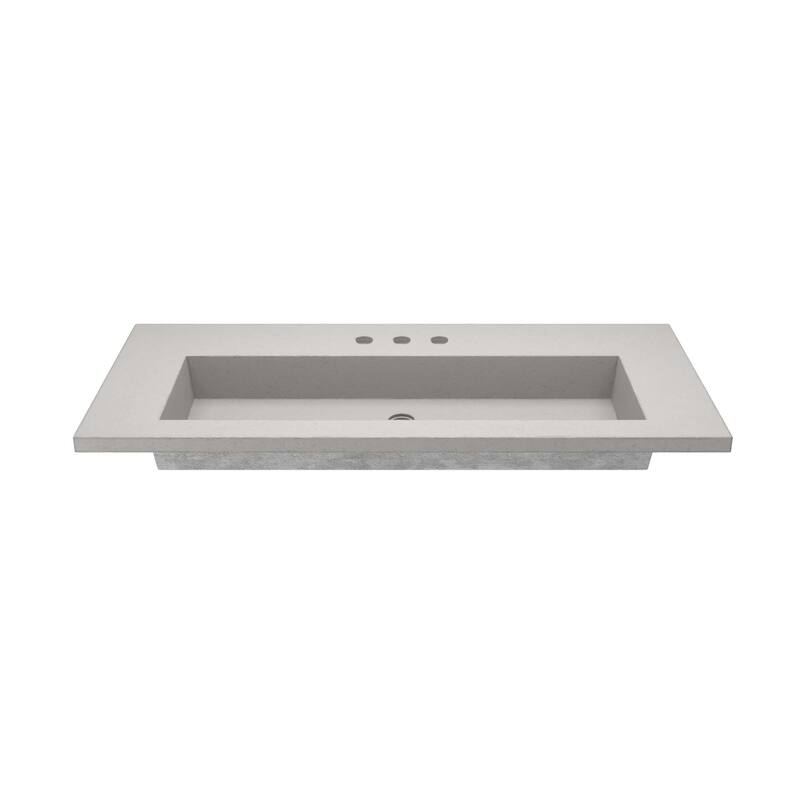 Capistrano 48.5-inch Concrete Vanity Top with Integral Trough Sink