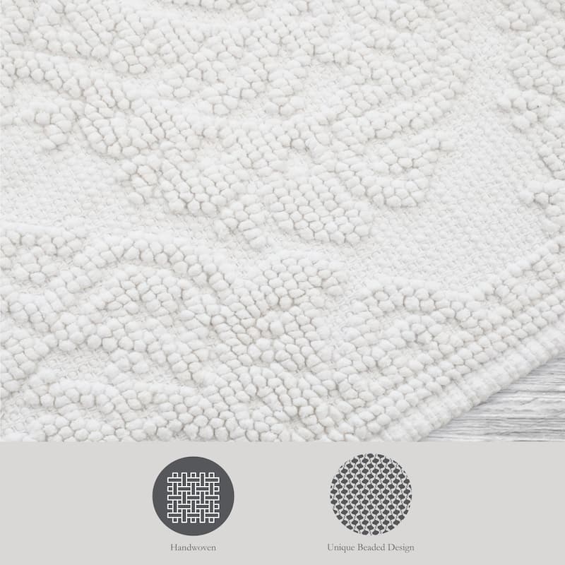 Jean Pierre Ricardo Cotton Fringe Bath Rug