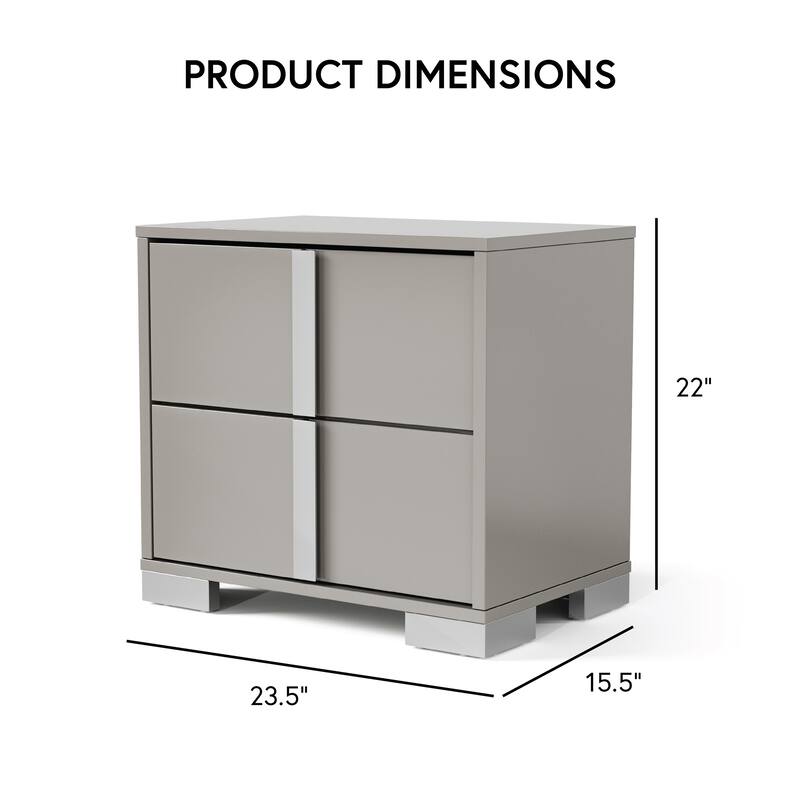 Furniture of America Erina Modern Glossy 3-Piece Panel Bedroom Set