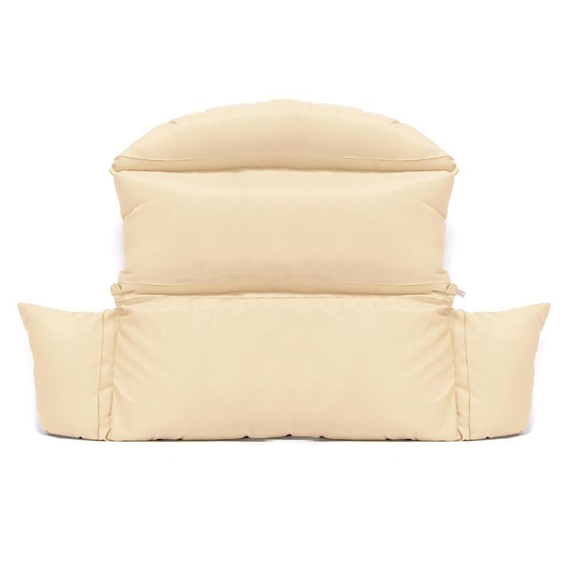 Egg Double Seat Cotton-filled Soft Swing Chair Cushion with Removable Cover, Weather-Resistant and Zipper for Indoor Outdoor