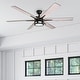 preview thumbnail 7 of 15, 56" Honeywell Kaliza Expresso Bronze Modern LED Ceiling Fan with Light & Remote - 56-inch