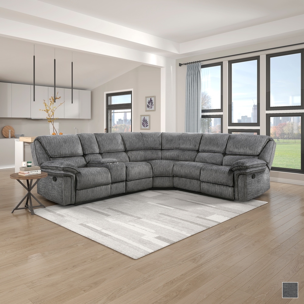 Reclining outlet sectional microfiber