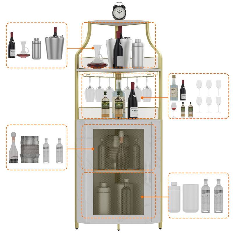 Corner wine rack