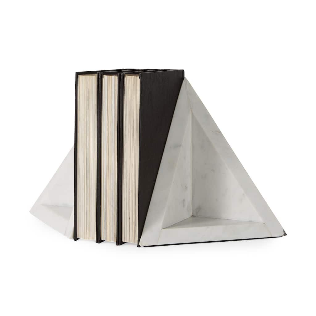 Sophia 8.0"L x 6.0"W x 7.0"H Marble Set Of Two Bookends