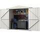 7 x 4 Feet Metal Outdoor Storage Shed with Lockable 76" x