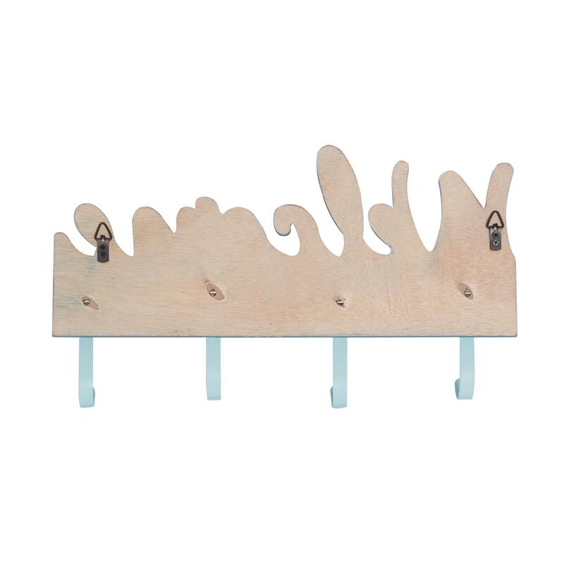 Wood Wall Hook - Blue - Roche River Decor