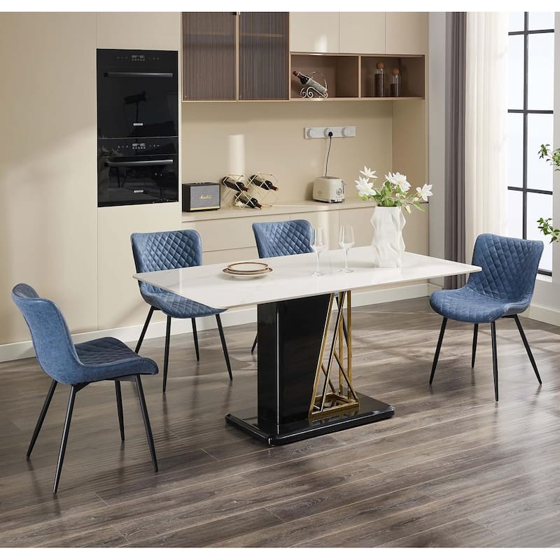 Upholstered Dining Chairs Set of 2, Mid Century Modern Armless Kitchen Chair
