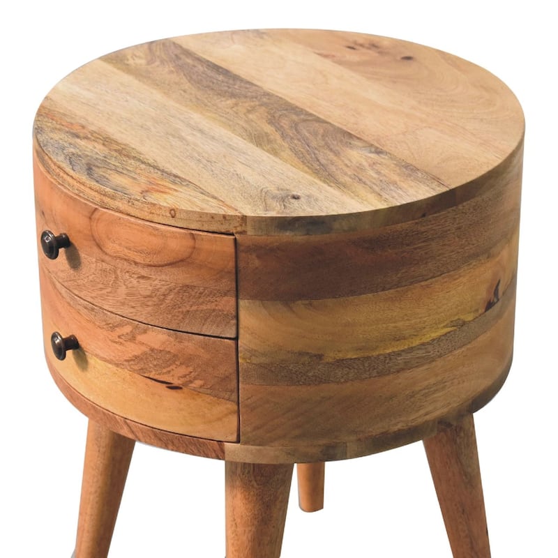 Nightstand with Storage Drawer & Solid Wood Tabletop,For Bedroom, Living Room
