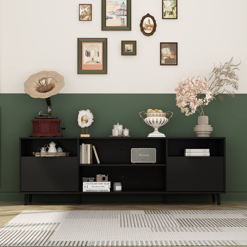 Ambient Electric Fireplace and Durable TV Stand Energy Efficient