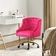 preview thumbnail 70 of 109, Modern Velvet Tufted Office Chair with Gold Metal Base by HULALA HOME FUSHIA