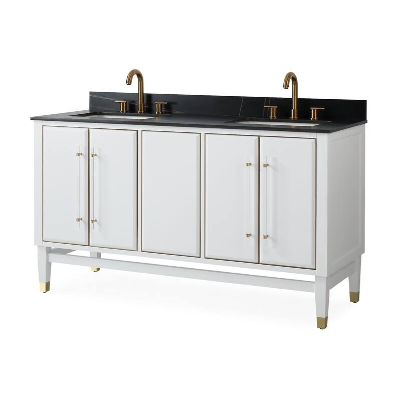 60" Tenant Brand Bertone Double Bathroom Sink Vanity