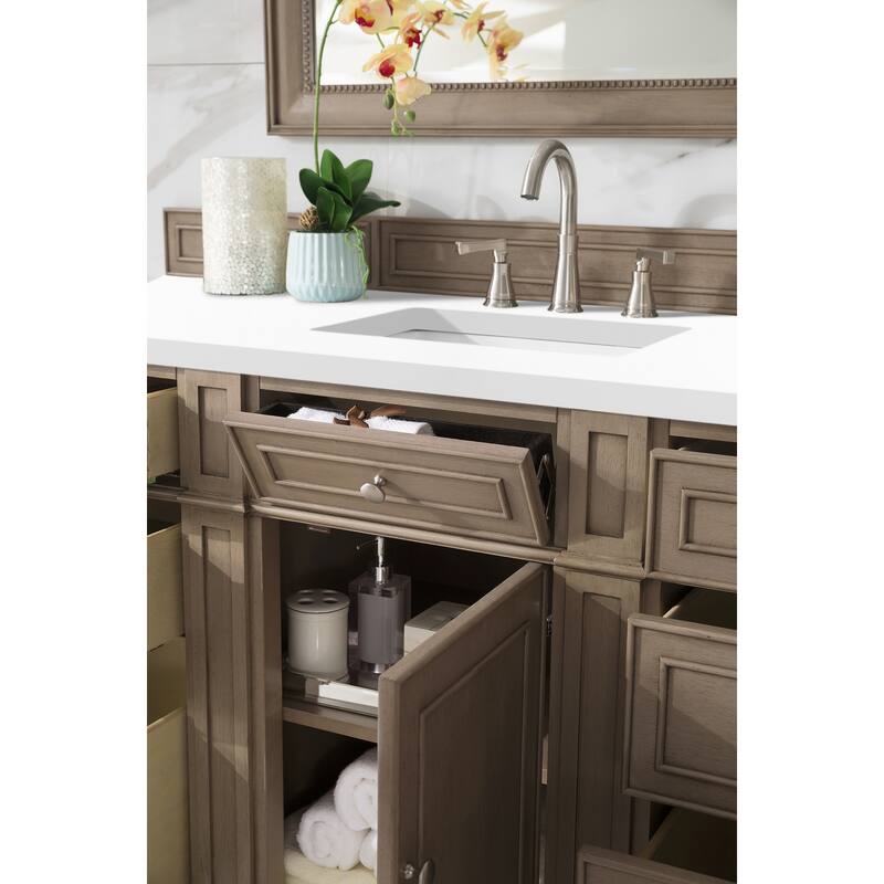 James Martin Vanities Bristol 60" Single Vanity, Whitewashed Walnut
