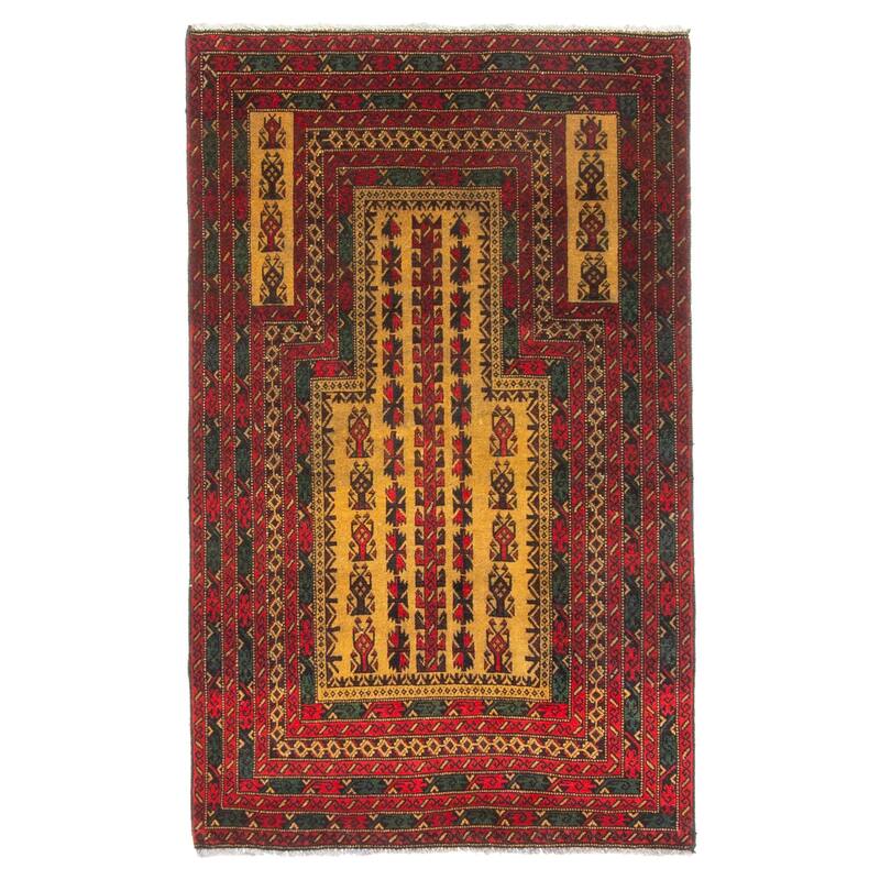 ECARPETGALLERY Hand-knotted Teimani Light Brown Wool Rug - 2'10 x 4'7