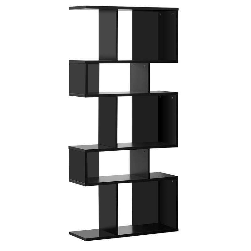 5 Cubes Corner Storage Bookshelf Freestanding Ladder Bookcase