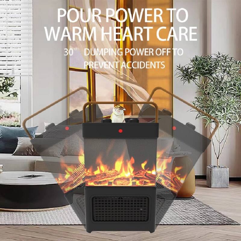 Energy-Saving Vertical Electric Heater with Adjustable Air and Temperature Settings - N/A