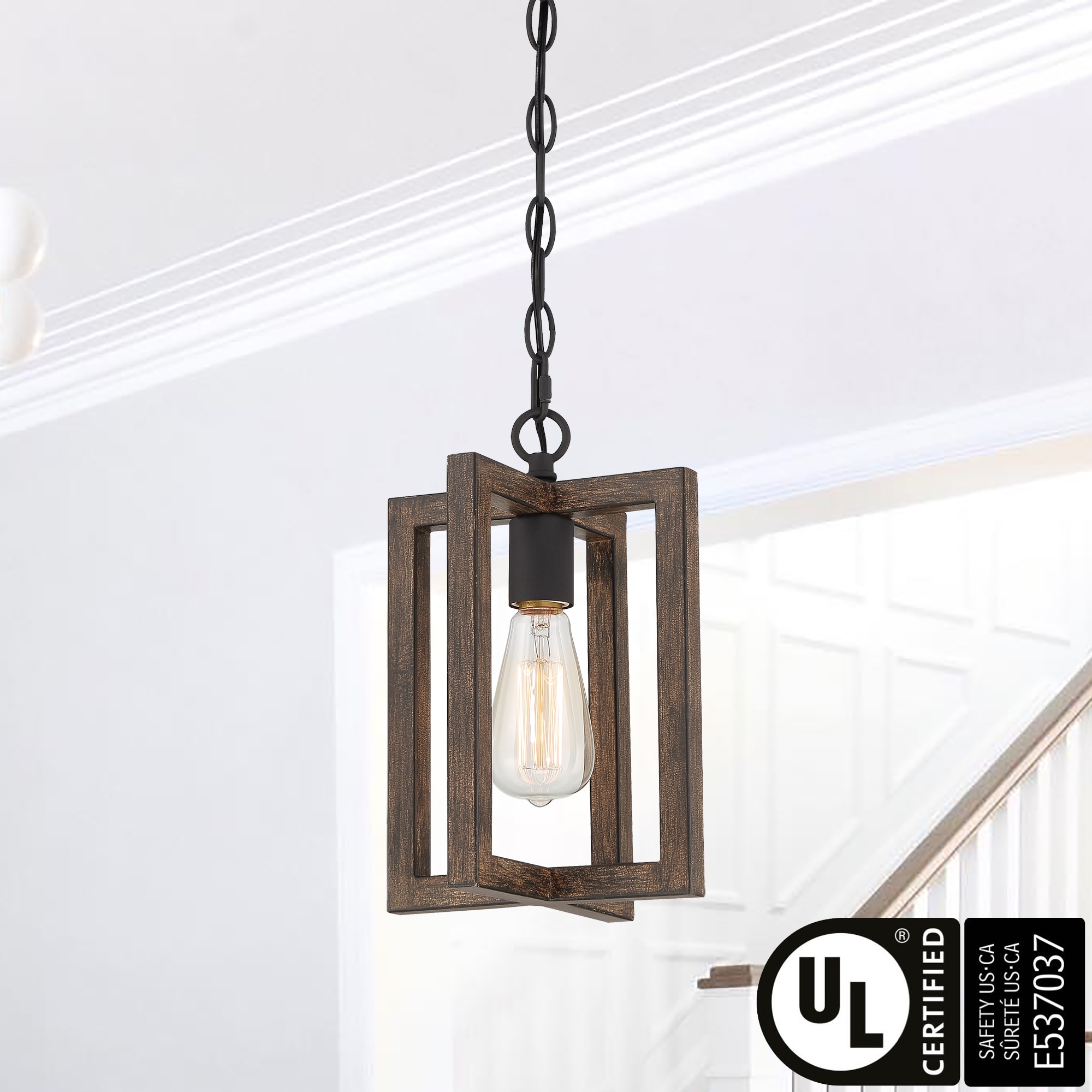 Modern Farmhouse 1 light Geometric Kitchen Island Pendant Lighting 8 in. D On Sale Bed Bath Beyond 35940097