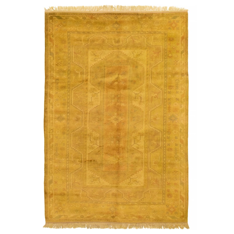 ECARPETGALLERY Hand-knotted Color Transition Dark Gold Wool Rug - 6'11 x 10'0 - Dark Gold - 6'11 x 10'0
