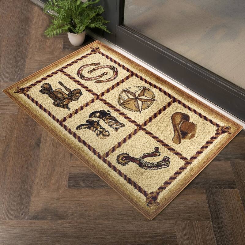 Tribes GC_YLS4010 Beige Southwest Area Rug