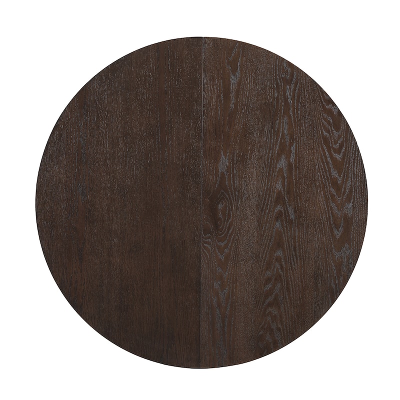 Roomfitters Modern 5-Piece Extendable Round Dining Table Set with Removable Leaf