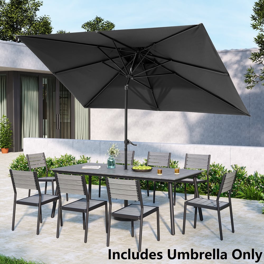 Pellebant Outdoor 10 x 6.5 Ft Market Umbrella with Double Top