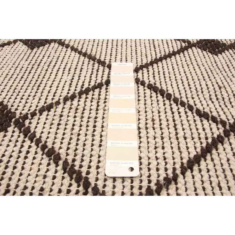 ECARPETGALLERY Braid weave Sienna Cream Wool Rug - 4'11 x 8'0