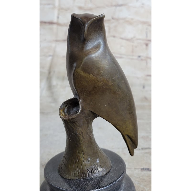 Vienna Bronze Modern Miniature Abstract Owl Bronze Sculpture Statue