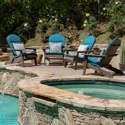 Malibu Outdoor Wood Folding Adirondack Chairs (Set of 4) by Christopher Knight Home