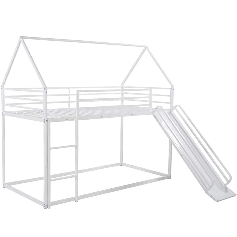 House Bunk Bed with Built-in Ladder