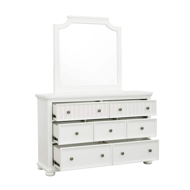Savannah 7-Drawer Dresser - White Finish