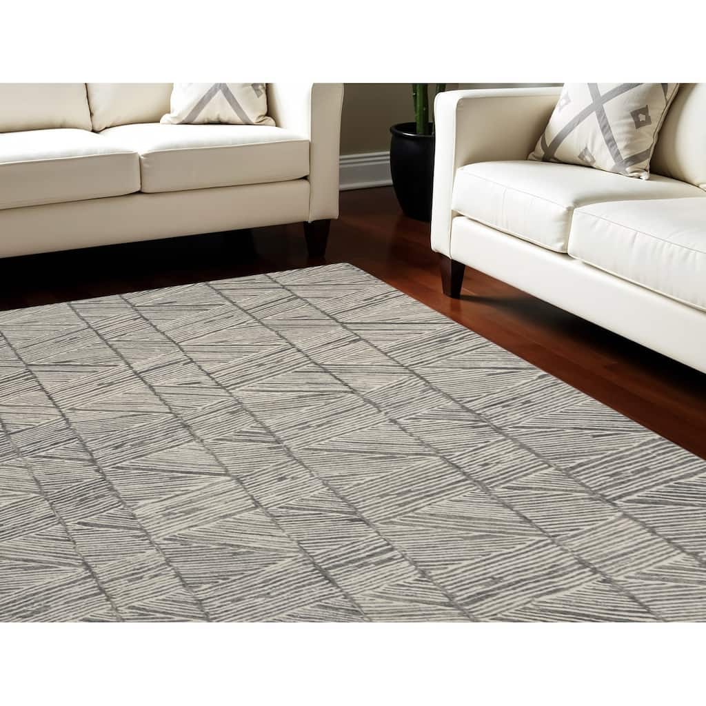Fedug Power Loomed Abstract Modern Soft Area Rug By HomeRoots - 117' X '93' X '0.5