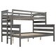 preview thumbnail 4 of 4, Twin XL over Queen Wood Bunk Bed with Ladder