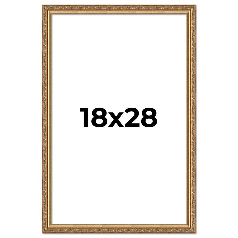 18x28 Frame Red Solid Wood Picture Frame Width 1.75 Inches | Interior Frame Depth 1 13/16 Inches