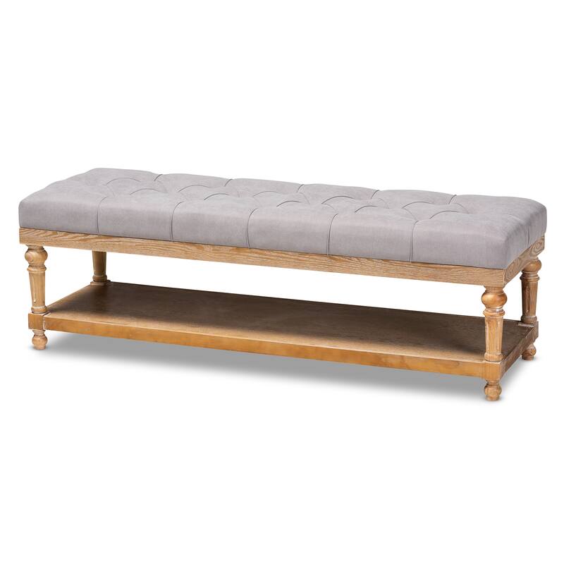 The Gray Barn Windy Ridge Modern and Rustic Storage Bench - Grey