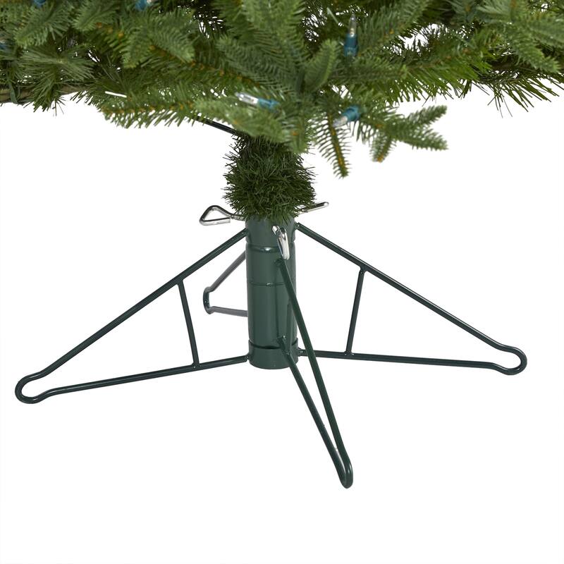 5Ft Artificial Christmas Tree with Lights - Holiday Decor, Festive Tree, Warm White LED Lights, Easy Setup - Green - 60