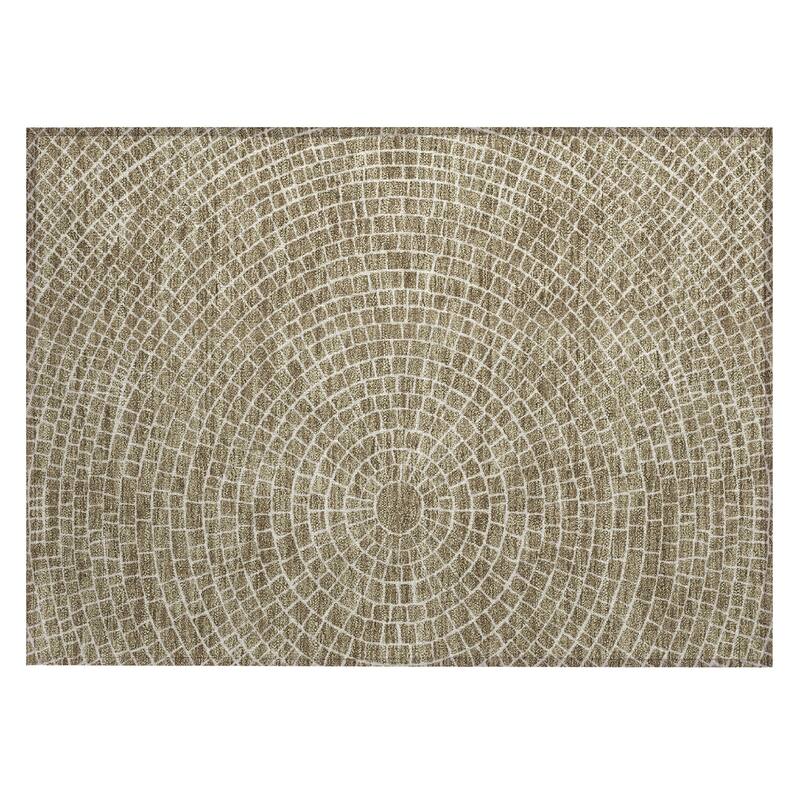 Machine Washable Indoor/ Outdoor Modern Gravity Chantille Rug