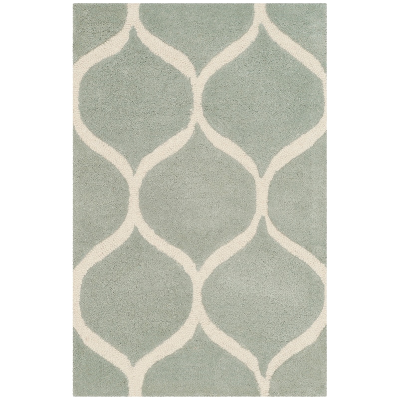 SAFAVIEH Handmade Cambridge Nenka Modern Wool Rug - 2' x 3' - Grey/Ivory