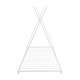 preview thumbnail 7 of 9, Metal Twin Size House Platform Bed with Triangle Structure and Safety Rails for Secure Sleep, White