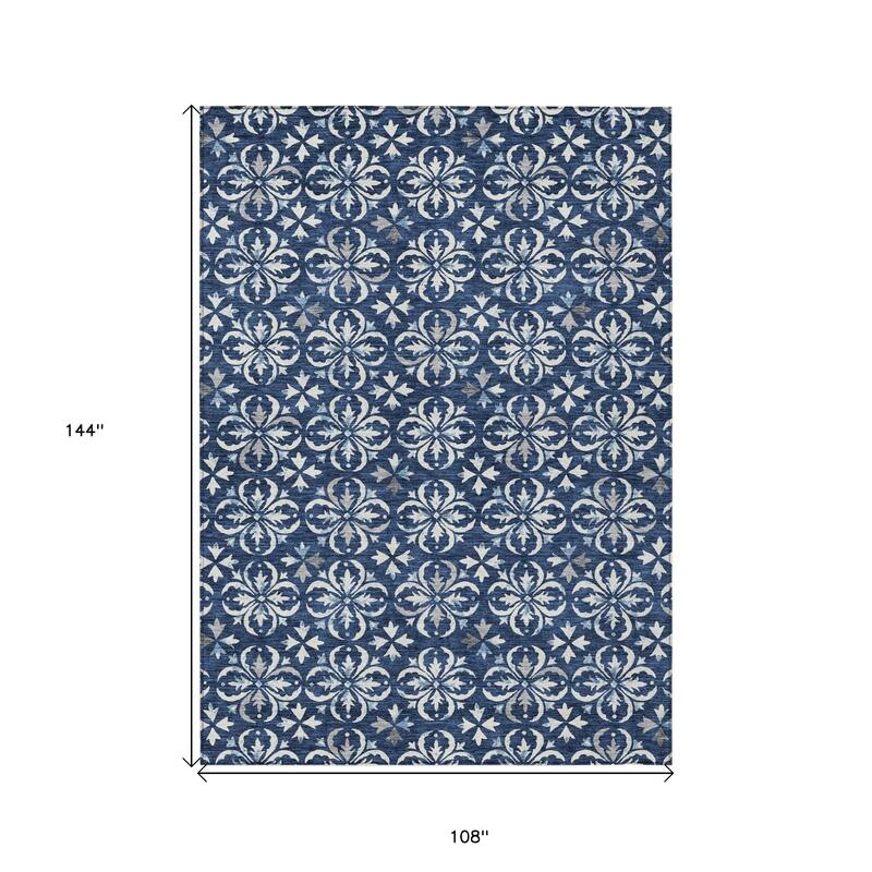 HomeRoots Floral Transitional Rectangle Outdoor Rug