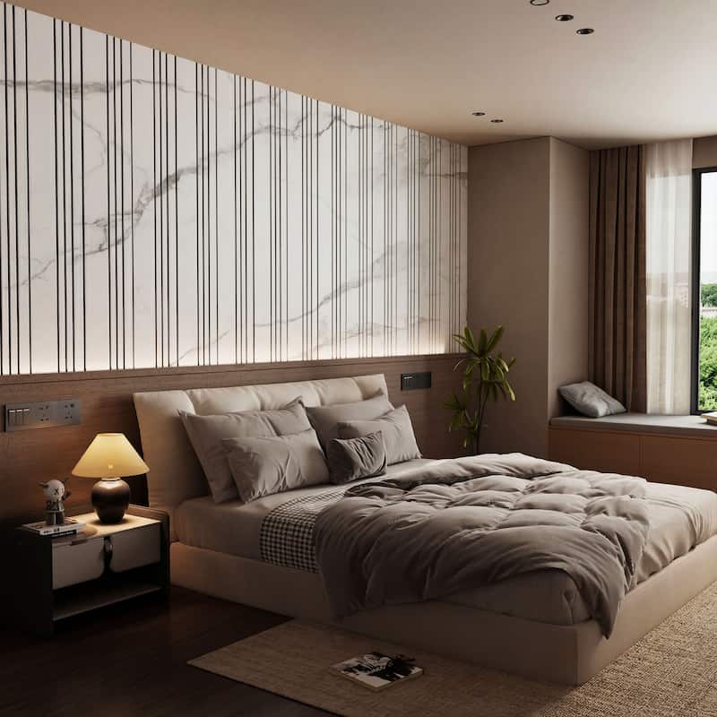 23.6" x 23.6" Wood Slat Acoustic Wall Panels for Ceiling and Wall Decor, 8-Pack (31 sq ft)