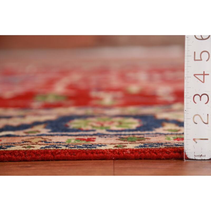 Hand Knotted Oriental 100% Wool Carpet Traditional Geometric Red Heriz (serapi) Area Rug - 11' 9'' X 8' 10''