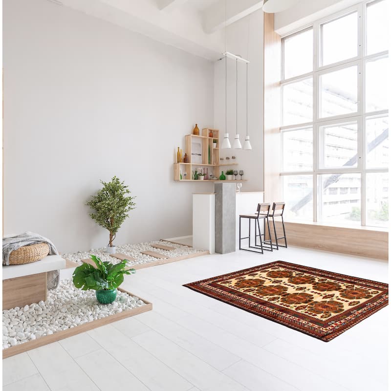 Teimani Cream Rug 3'10" x 5'11" - 3'10 x 5'11