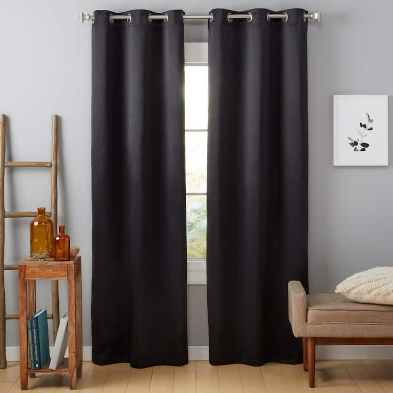 Estate View Seville Solid Grommet Top Curtain Panel Pair.