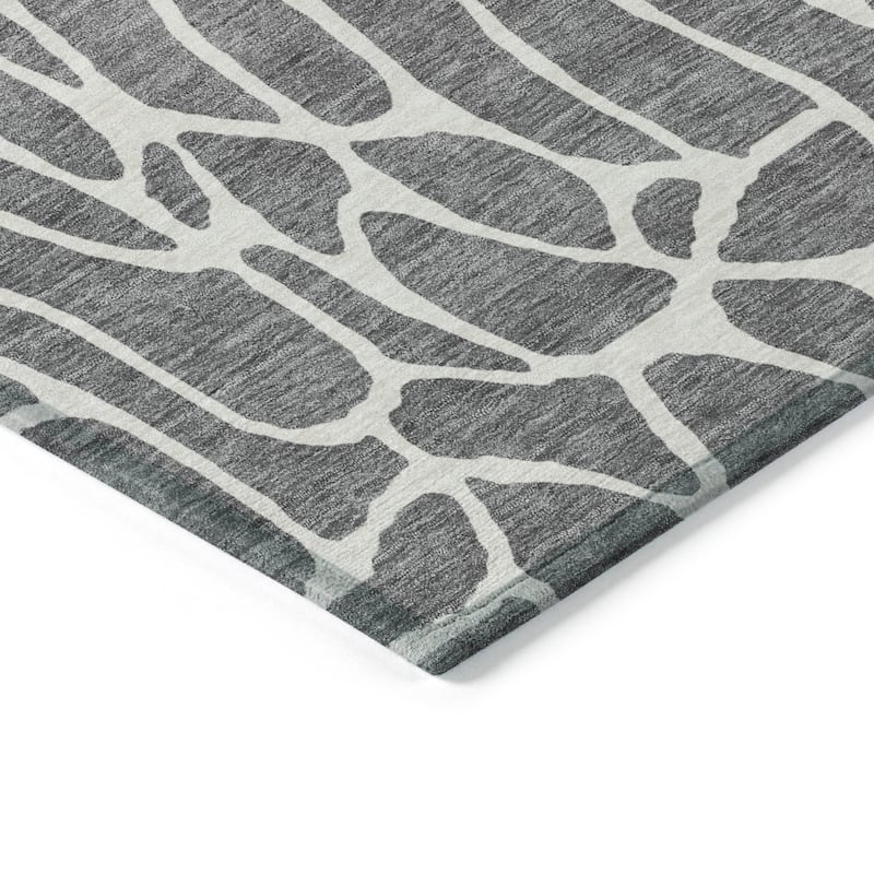 Machine Washable Indoor/ Outdoor Modern Chantille Rug