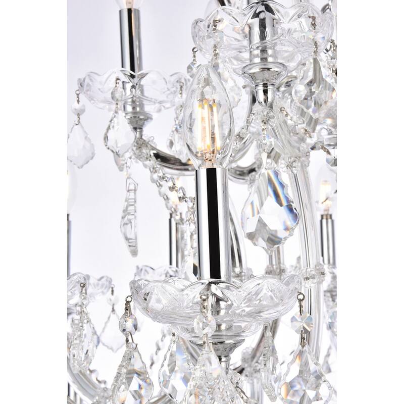 Fleur Illumination Collection Chandelier D:38in H:52in Lt:28 Chrome Finish