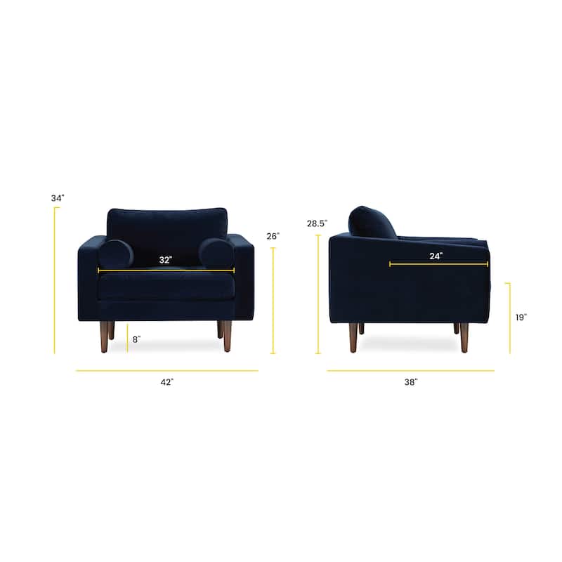 Poly & Bark Napa Fabric Lounge Chair